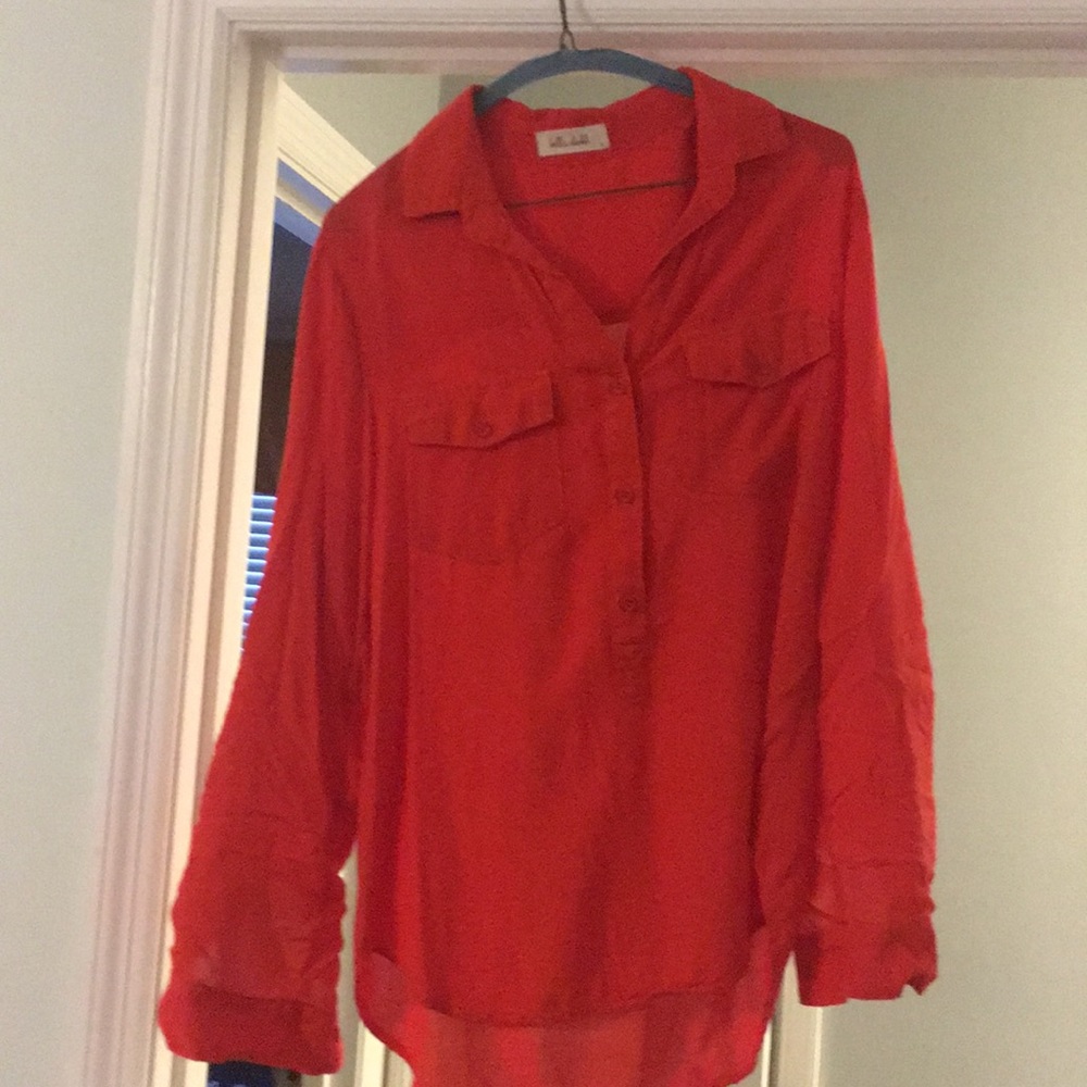Red Bella Dahl two pocket shirt